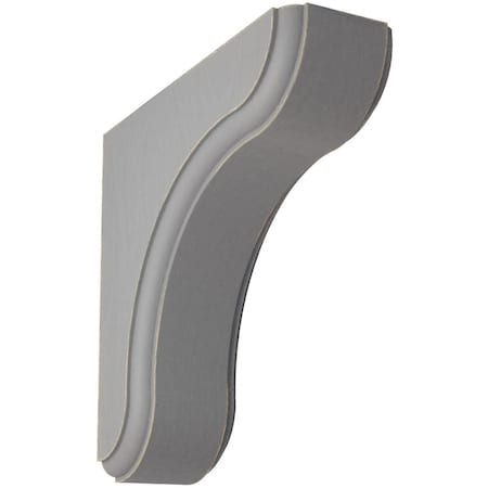 Ekena Millwork 1 3/4"W x 5 1/2"D x 5 1/2"H Eaton Wood Vintage Decor Bracket, Pebble Grey BKTWD02X06X06EAPG